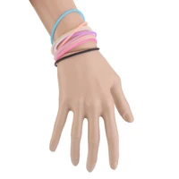 10pcs colorful elastic silicone hair rope bracelet bangles mixed colors fashion bangles ponytail holder hair tie ropes