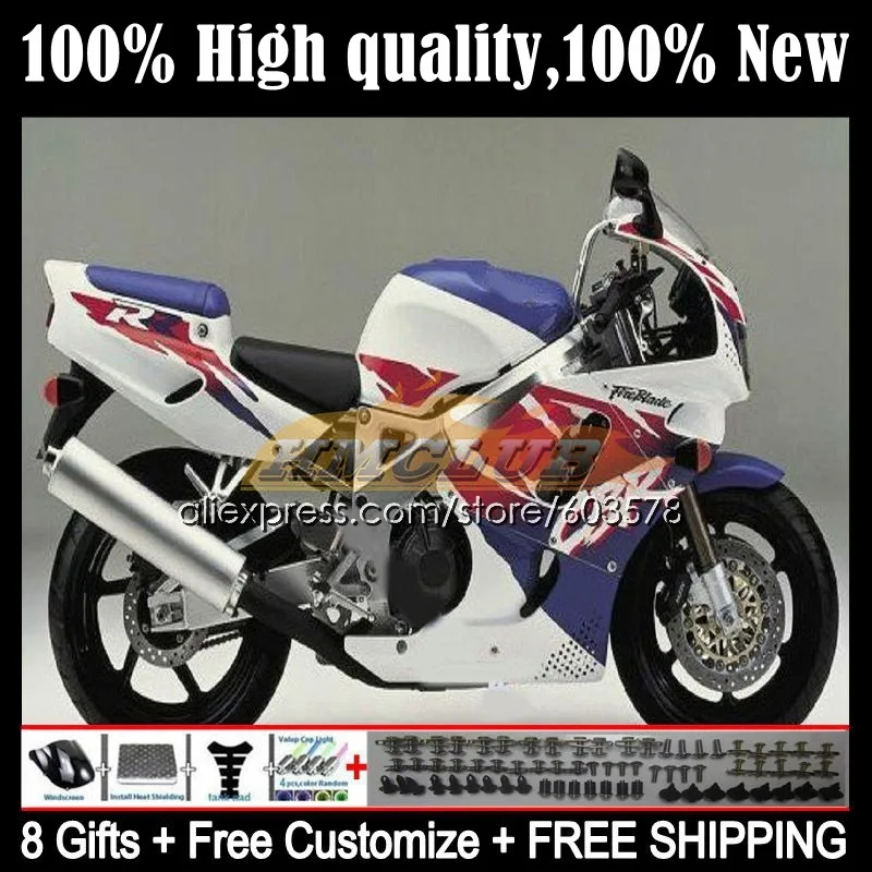 

Body For HONDA CBR900RR CBR 893RR 1989 1990 1991 1992 1993 30CL.28 CBR900 CBR893 RR CBR893RR 89 90 91 92 93 Fairing blue flames