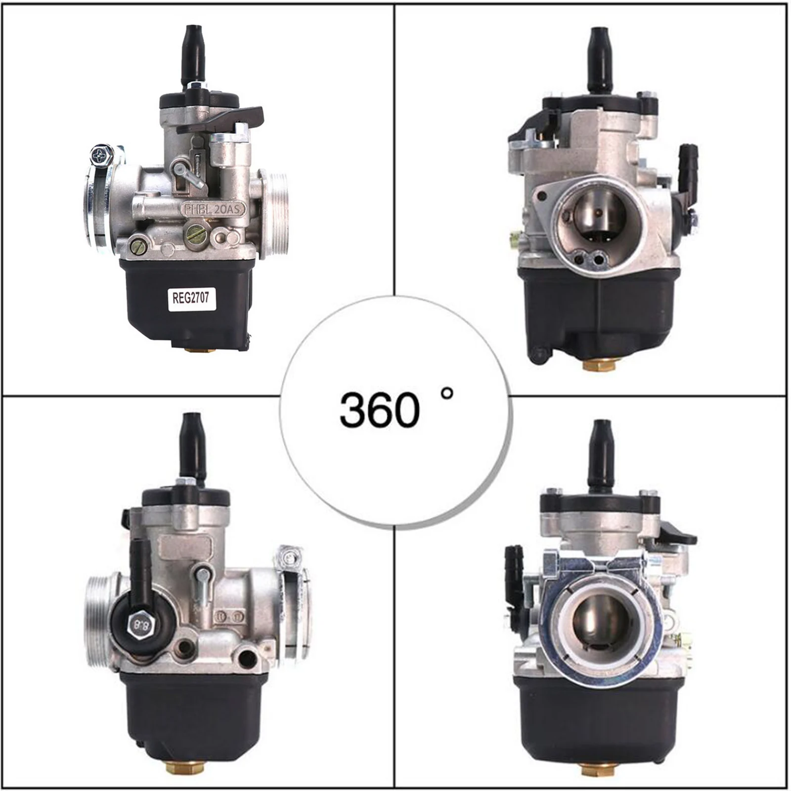

Гоночный карбюратор для мотоциклов PHBL 20AS 2-тактный 50-250cc Замена 1x
