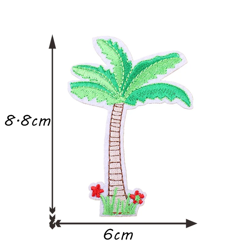 

Coconut Embroidered Patch Sequins Coconut Combination Embroidery Cloth Sticker Adhesive Clothing Decoration Patch Sticker