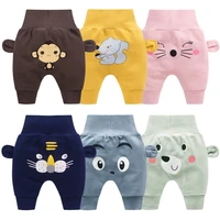 newborn baby pants autumn spring cartoon animal trousers unisex baby big pp pants high waist guard belly clothes casual bottoms