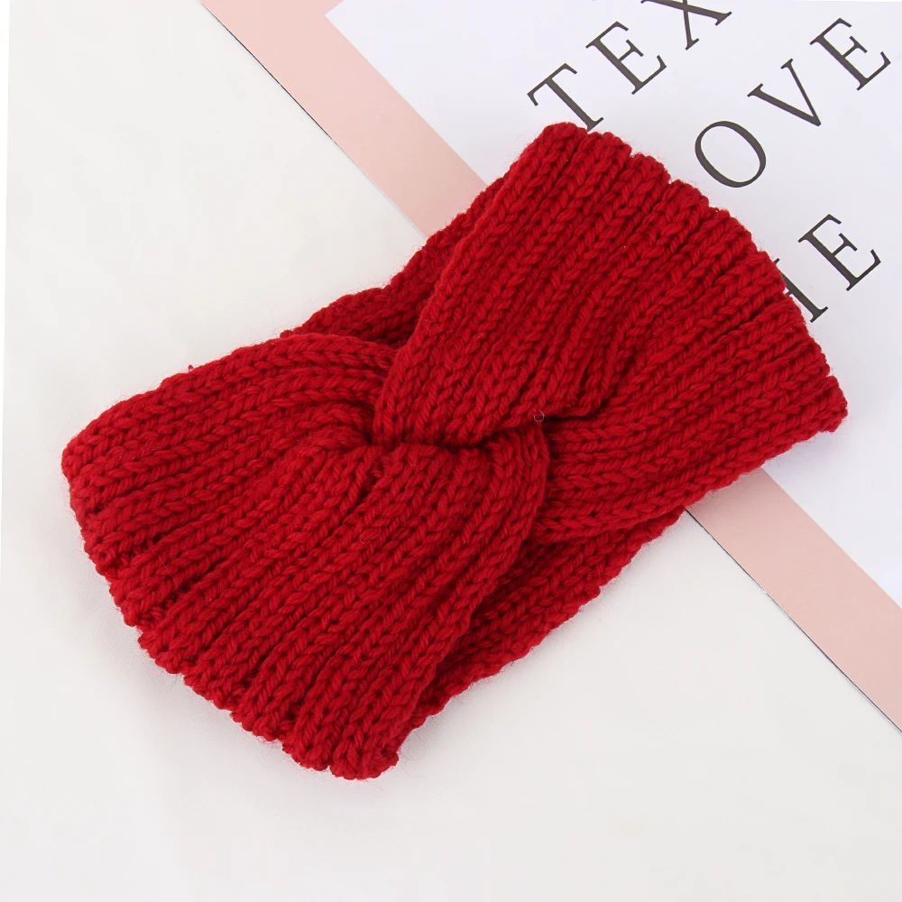 1 шт. новый шерстяной вязаный ободок Девушки Женщины Эластичный крест узел