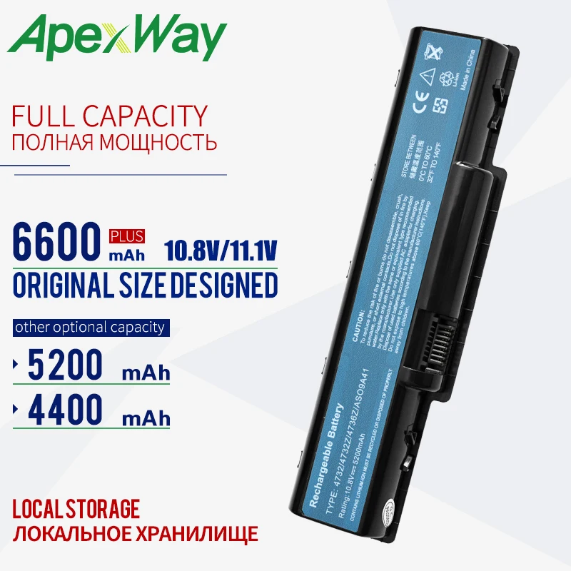 11,1 v аккумуляторная батареядля ноутбука acer Aspire 5732 4732Z 5516 5517 AS09A31 AS09A41 AS09A51 AS09A61 AS09A71 AS09A75 Emachine D525 D725