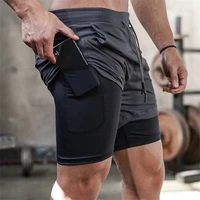 2021 new mens running shorts mens 2 in 1 sports shorts male double deck quick drying sports men shorts jogging gym shorts men