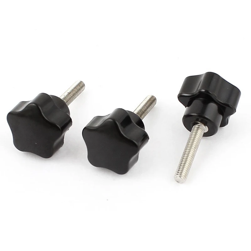 3 шт. M5 наружная резьба в форме звезды пластиковая головка зажимной винт на ручке
