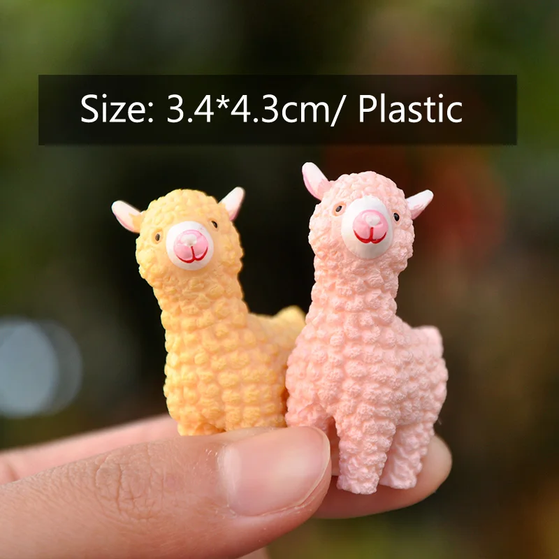 BAIUFOR пара мультяшных животных [1] миниатюры овечка кролик Лебедь DIY статуэтки для