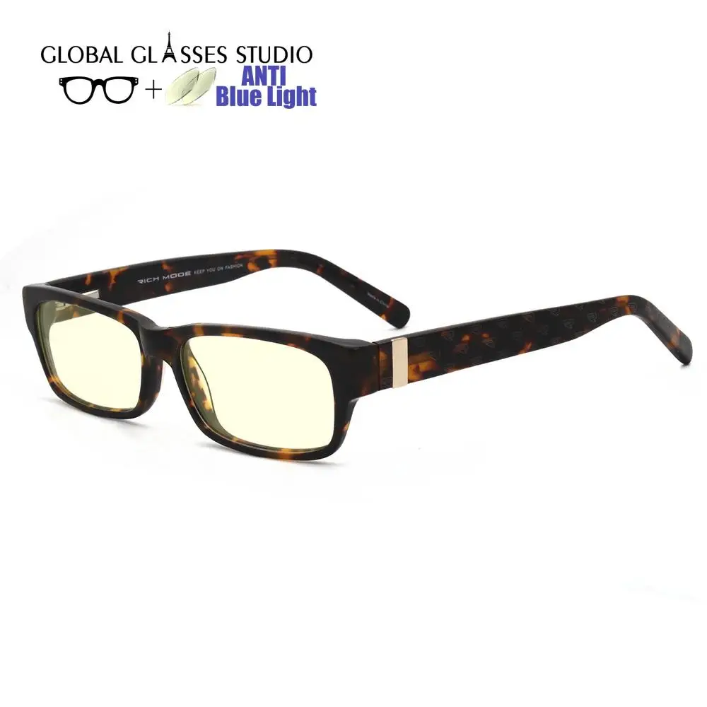 

Anti Blue Light Blocking Glasses acetate optical glasses full rim Unisex Cmputer Glasses RM00482-C4