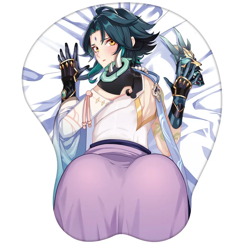 

Xiao Playmat Sexy Mouse Pad 3D Hips Mousepad Wrist Rest Silicone Creative Mouse Mat Genshin Impact Xiao Cosplay Props