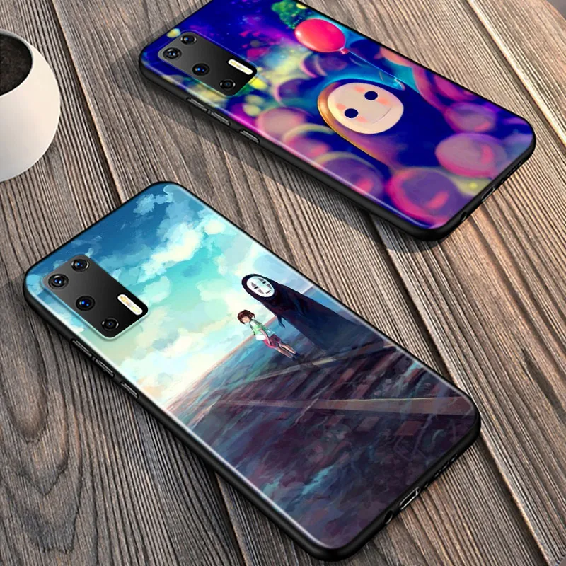 

Silicone Cover Studio Ghibli Faceless Man For Huawei P40 P30 P20 Pro P10 P9 P8 Lite E Plus 2019 2017 Phone Case
