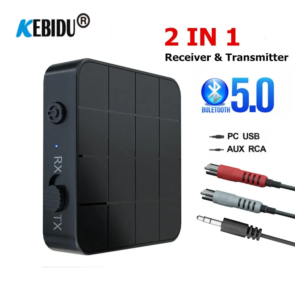 Bluetooth 5 0 приемник передатчик аудио автомобильный комплект 2 в 1 RCA 3 мм AUX разъем USB