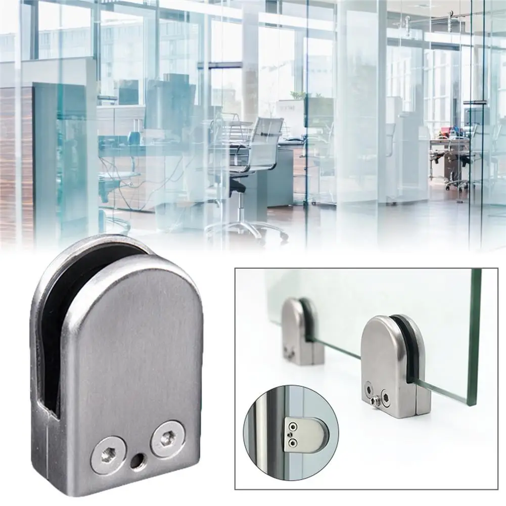 

304 Stainless Steel Round/Square Clamp Glass Panel Pool Fence Staircase Bracket Spigot Balustrade Floor Deck Mount Support Clamp