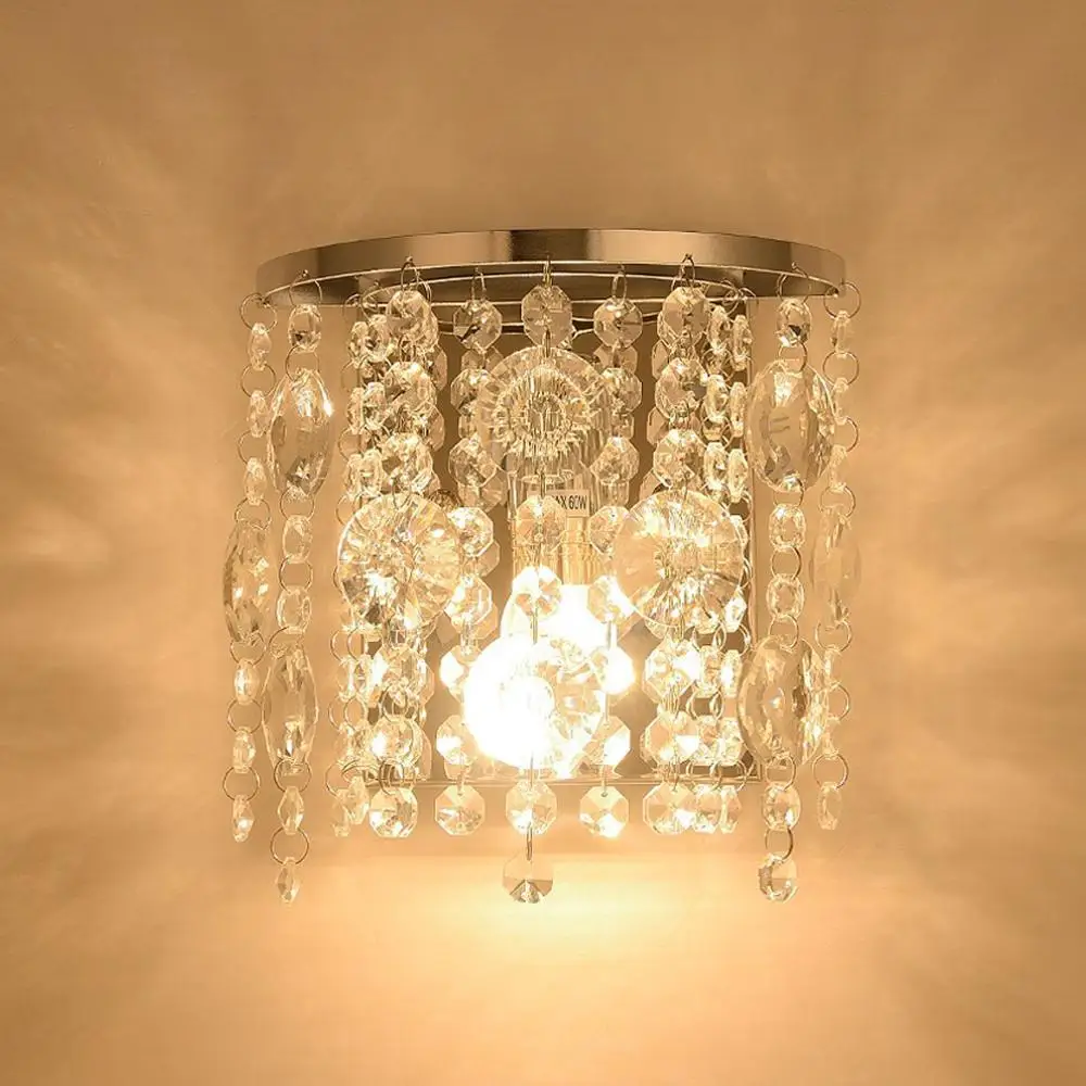 Modern minimalist crystal wall lamp bedroom bedside entrance porch living room dining decoration lam | Лампы и освещение
