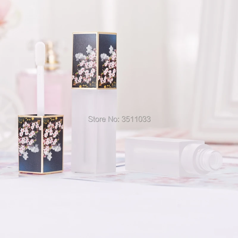 3D квадратный пластиковый косметический блеск для губ контейнер Матовая жидкая