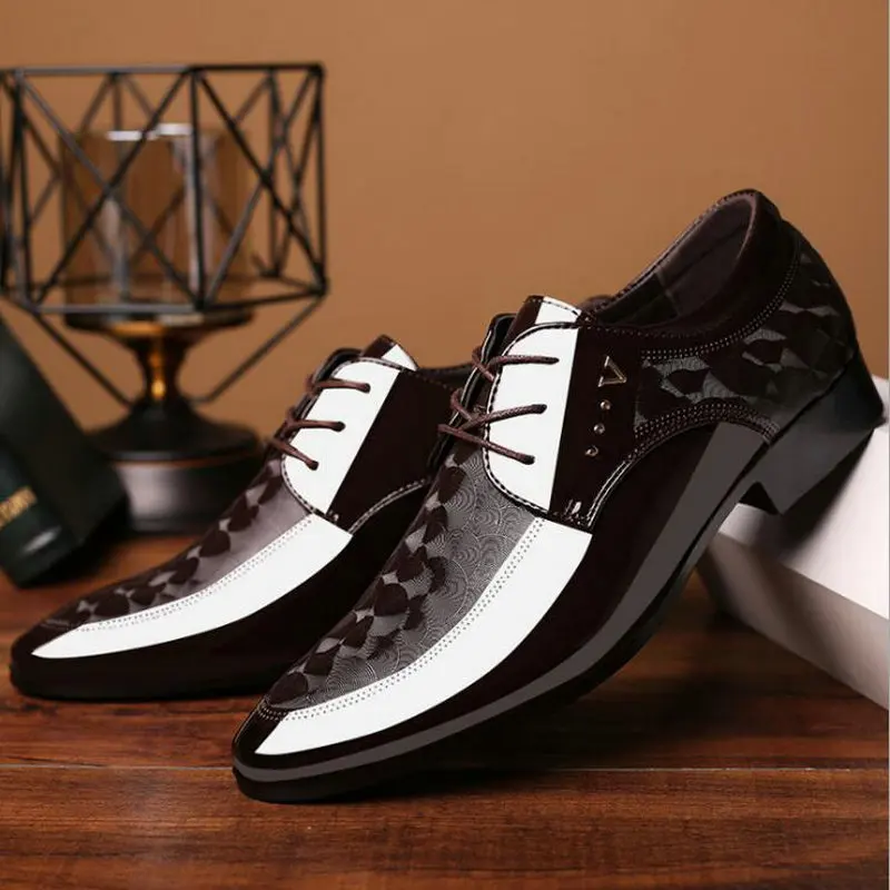 2019 Breathable Black Wedding Shoes Formal Suit Office Man Leather Shoe Summer Autumn Pointed Toe Mens Dress A51-95 | Обувь