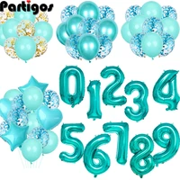 32inch tiffany foil number balloons latex happy birthday party decor balloon adultkid baby showerwedding decoration supplies