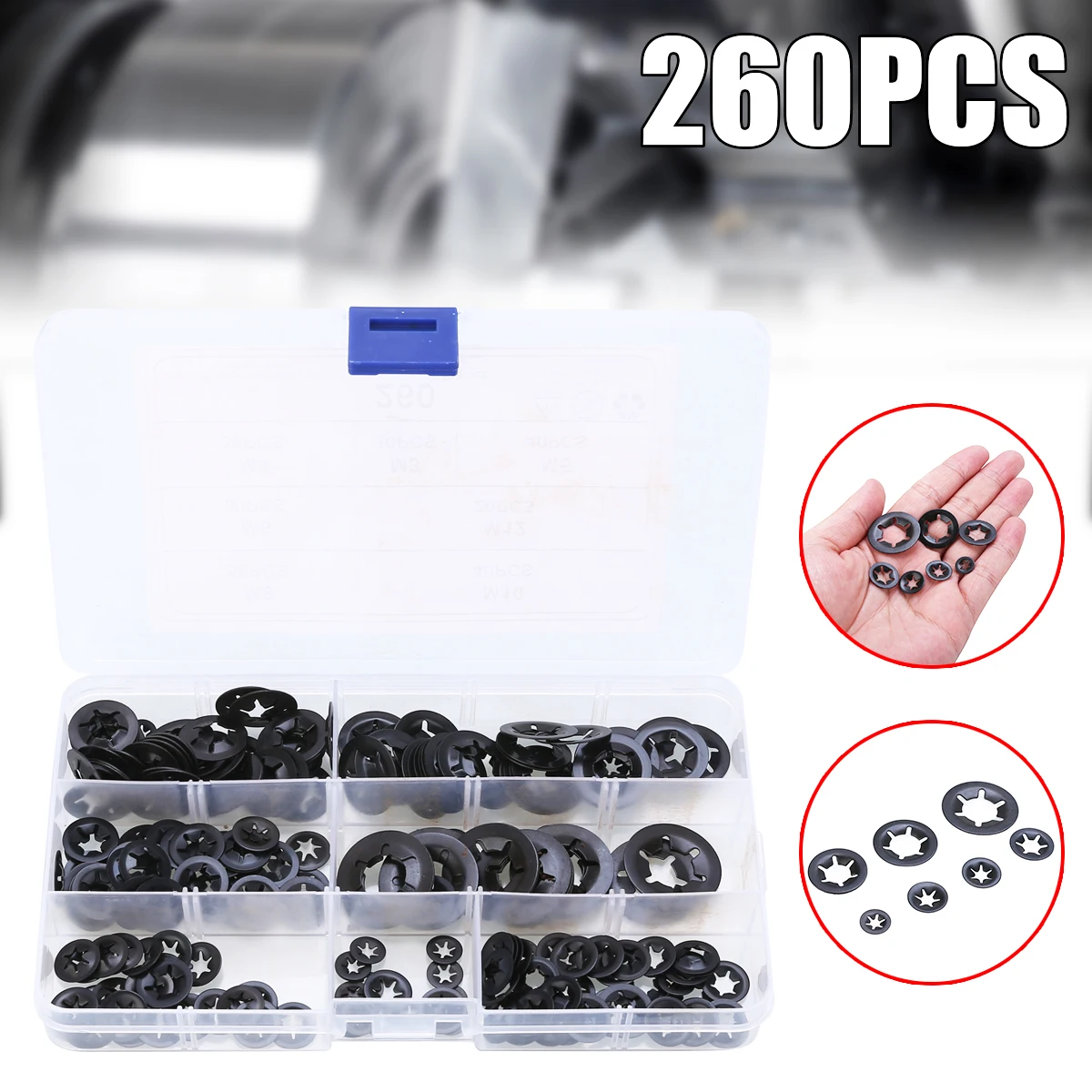 260 шт. практичная 65Mn Звездная гайка металлическая Блокировка омывателя крепежные