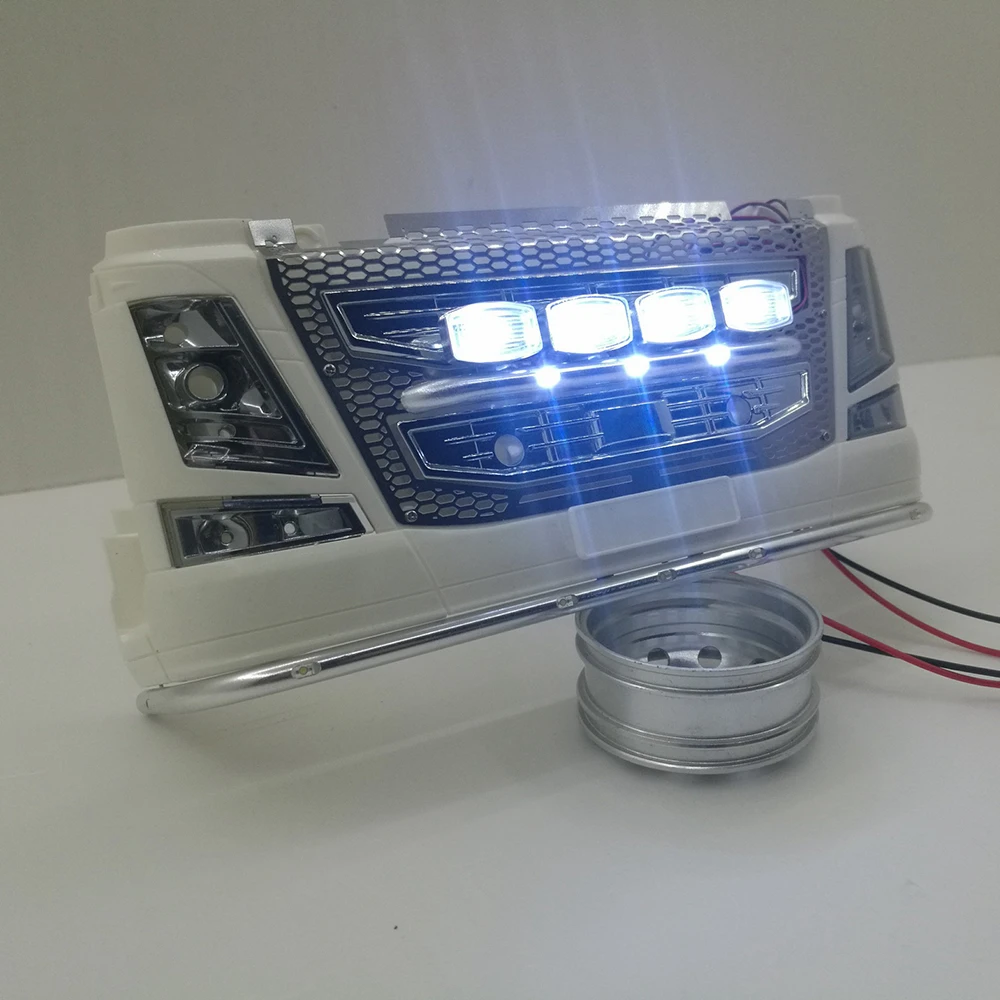 Передняя впускная светодиодная фара из алюминиевого сплава для грузовика 1/14 Tamiya