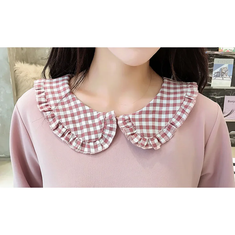 Осенние плиссированные платья Одежда для беременных женщин кукольный воротник с