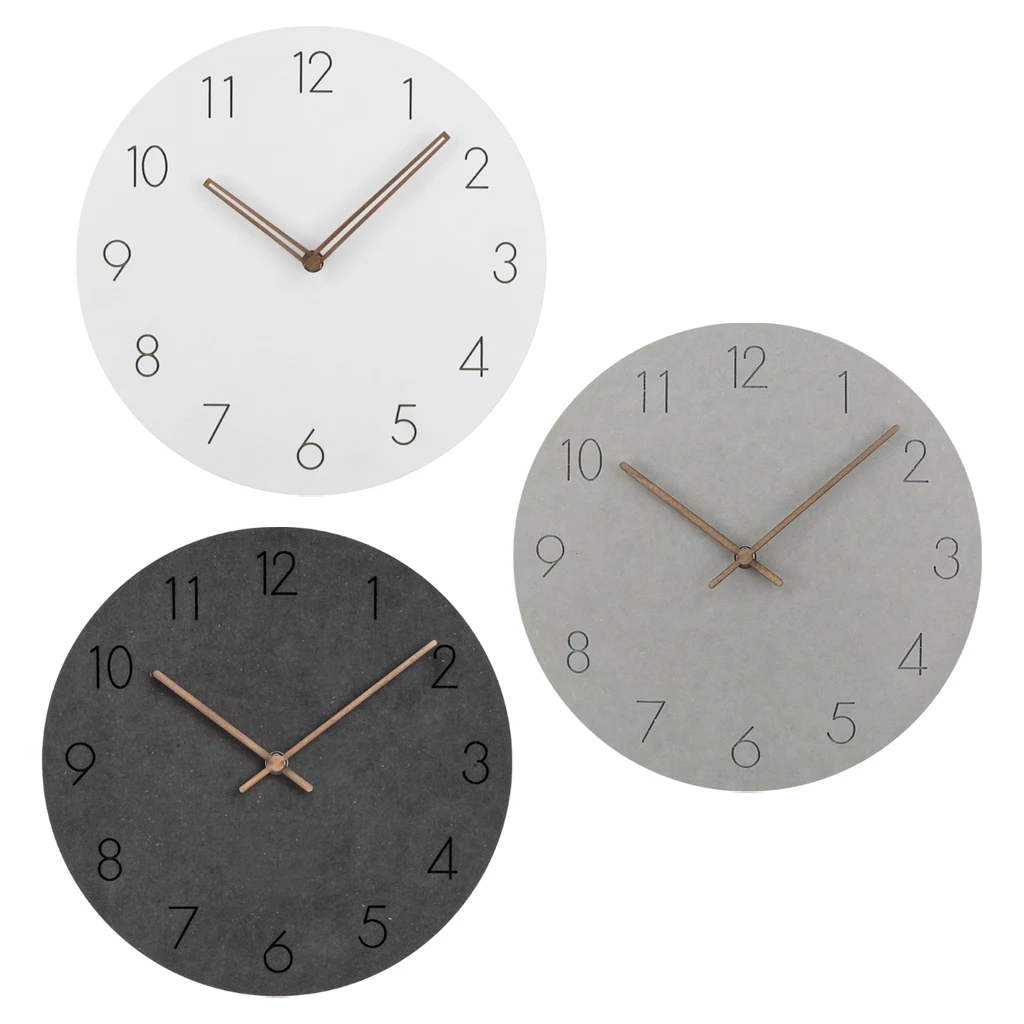 

Wall Clock, 11" Wooden Silent Non-Ticking Sweep Movement Wall Clock Battery Operated for Home Living Room Kitchen Office Decor