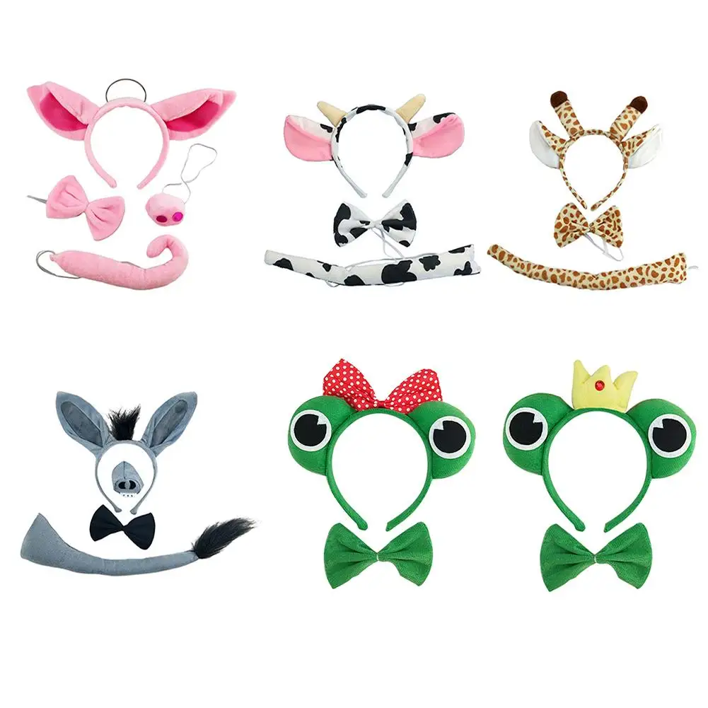 Ободок для носа и хвоста Хэллоуина|Украшения своими руками вечеринки| |