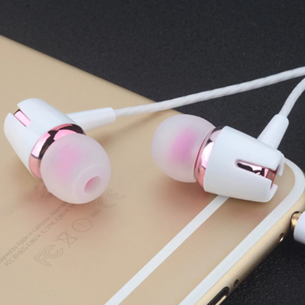 Люминесцентный светильник стерео наушники 3 5 мм In-ear проводной встроенный