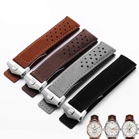 leather watch band for tag heritage 6 carrera monaco frosted leather strap breathable 22mm mens watch strap
