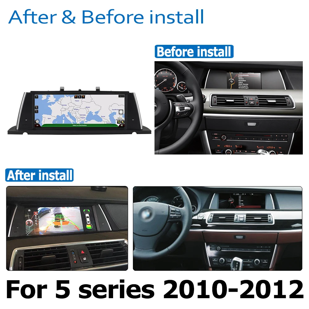 Android8.0 UP Car GPS DVD Multimedia Player For BMW 5 F07 GT 2010~2012 CIC Original Style Touch Screen Google System | Автомобили и