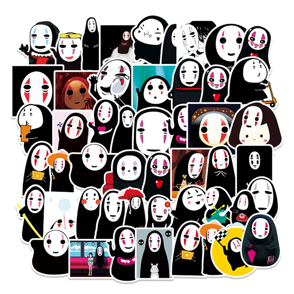 

10/30/50PCS Cartoon Faceless Male Chihiro Decorative Stickers Luggage Laptop Car Motorcycle Waterproof Sticker Wholesale