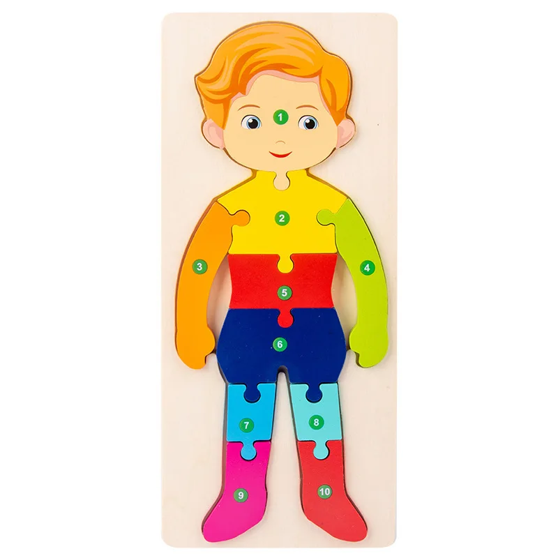 

Children 3D Jigsaw Puzzles Wooden Toys Animal Car Models Early Educational Montessori Learndevelop Toy Tangram for Kid 2 3 Year