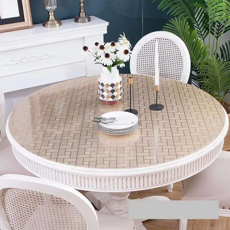 Mantel Plastico Водонепроницаемая обрус кученный потертый шик Свадебная круглая