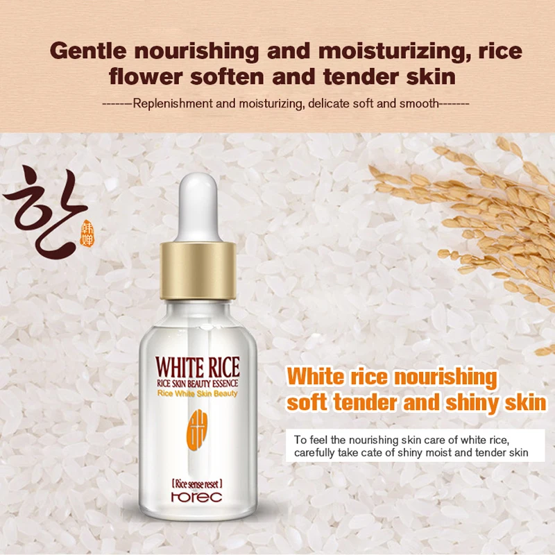 ROREC White Rice Whitening Serum Face Moisturizing Cream Anti Wrinkle Aging Fine Lines Acne Treatment Skin Care 15ml | Красота и