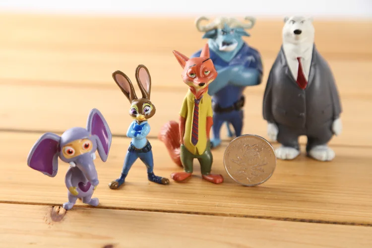NEW Amazing 12 шт./компл. фигурка животных игрушки Кролик Джуди хопс лиса Ник Вайлд