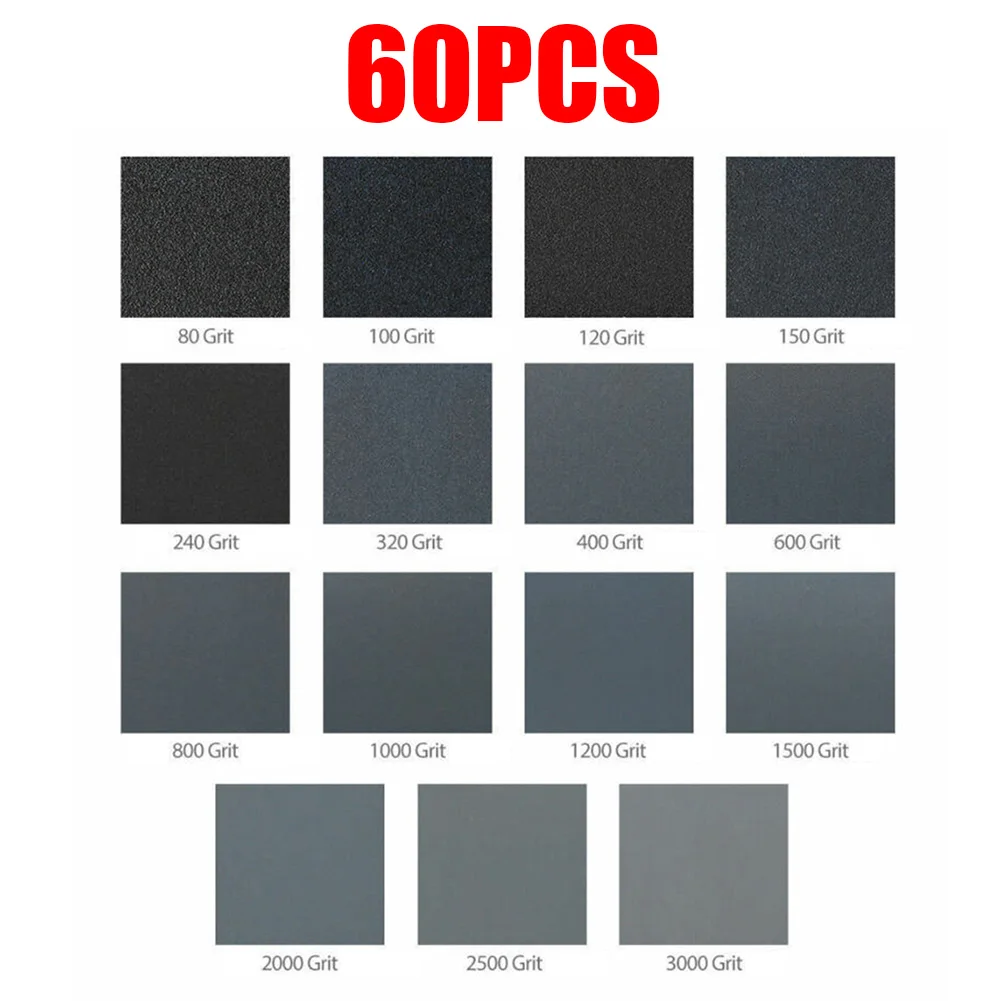 60 шт. абразивные диски для древесины 80-3000 грит | Автомобили и мотоциклы