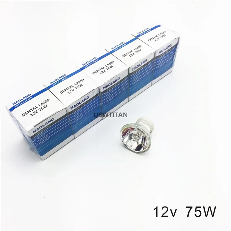 

Dental 12V 75W Halogen Bulb lamps Flat Feet for Curing Light Replacement