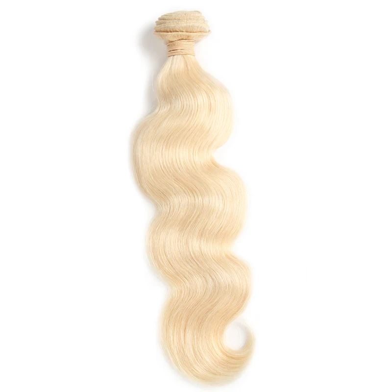 Бразильские волнистые необработанные натуральные волосы 1 шт. блонд пучок