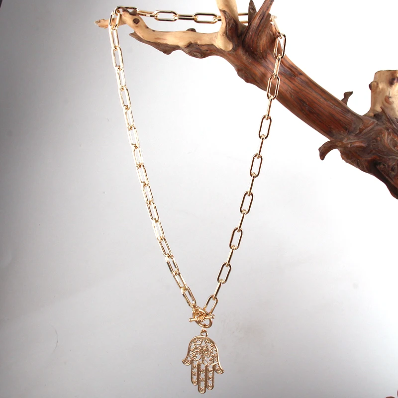 Модное ожерелье чокер RH массивное в стиле хип хоп массивная цепь золотого цвета