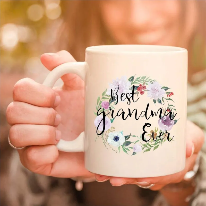 

Kitchen Bar Counter Supplies Drinkware Cups The Best Gift for Grandma Christmas and New Year's Day Gifts Ceramics Mugs Mug Cup