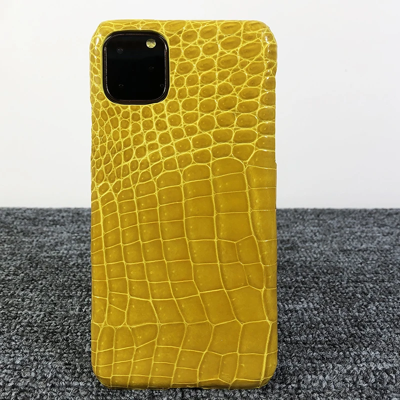 Чехол из натуральной крокодиловой кожи живота для iPhone 11 Pro Max настоящий чехол из натуральной кожи аллигатора Кайман для iPhone11