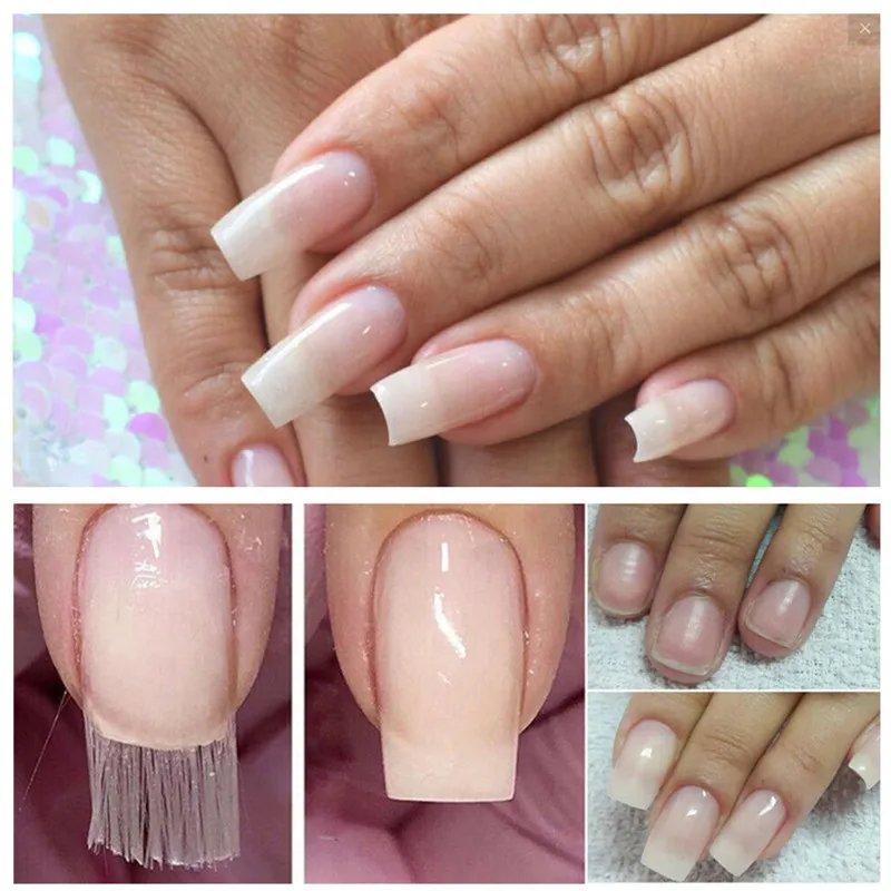 30/60 шт. наращивание ногтей волокна Fibernails наращивания акрилом Советы Набор Стекло