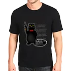 Новая модная футболка с принтом крутого кота behemoth от Мастера и Маргариты, мужские футболки, свободного покроя