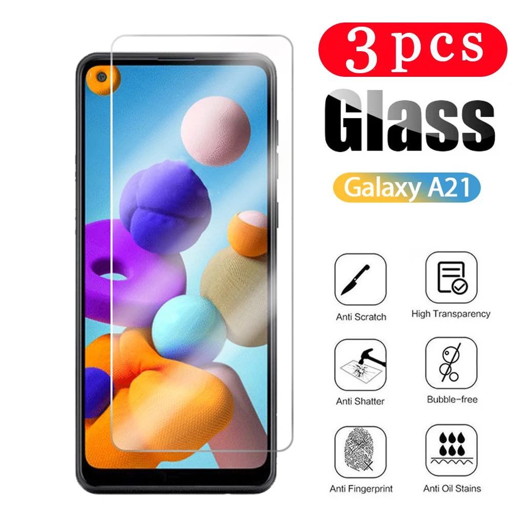 

3Pcs tempered glass for Samsung Galaxy A01 A11 A21 A21S A31 A41 A51 A71 A71S A91 A50 A50S protective film phone screen protector
