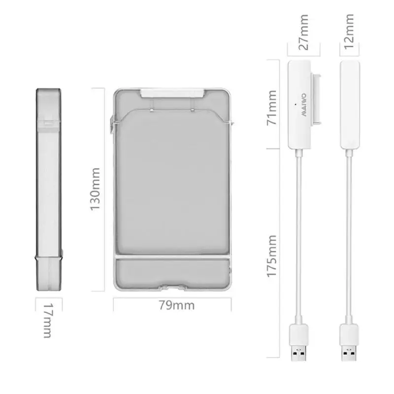 Чехол для 2 5 дюймового жесткого диска K104 с USB 3 0 на SATA HDD SSD чехол мобильного гбит/с