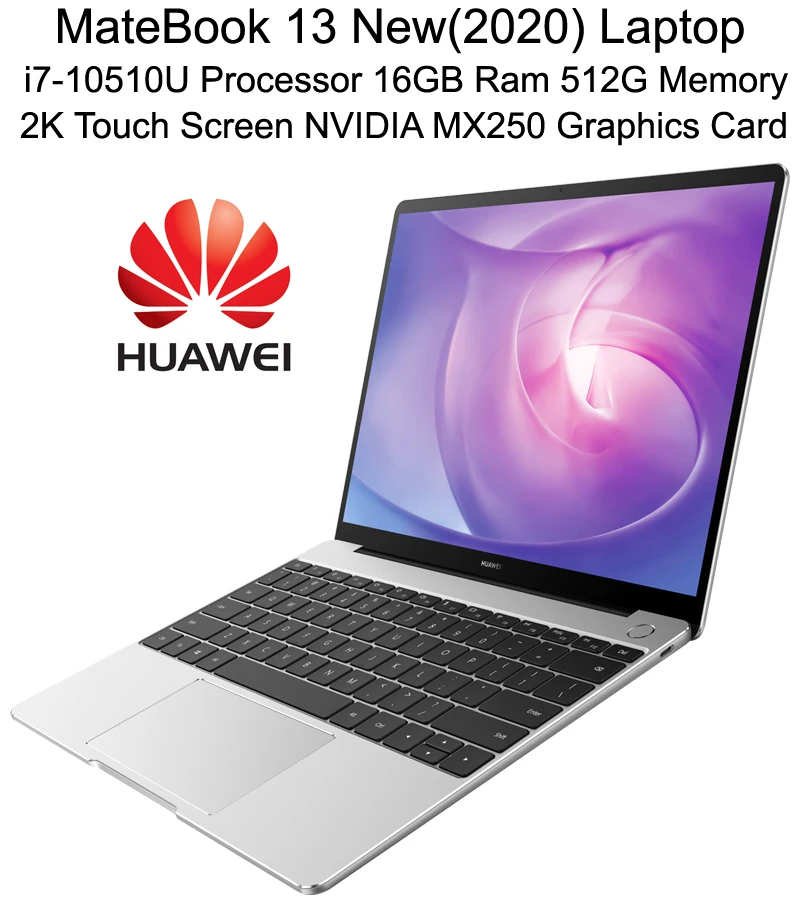 2020 лучший элегантный ноутбук HUAWEI MateBook 13 новый с искусственной яркостью 4 9 ГГц 16 Гб
