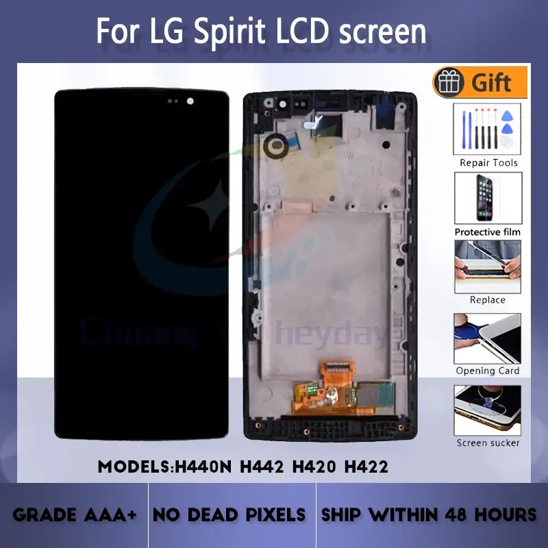 ЖК-экран в сборе для LG Spirit H440n H442 H420 H422 с передним сенсорным стеклом запасными