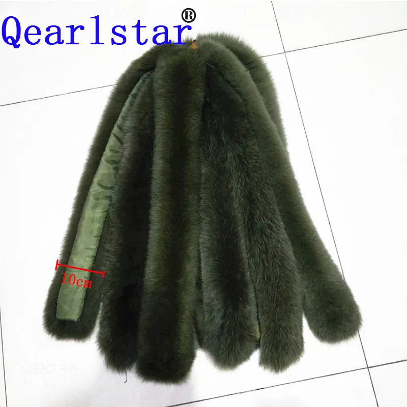 Qearlstar воротник из натурального меха 100% натуральный Лисий мех женский мужской