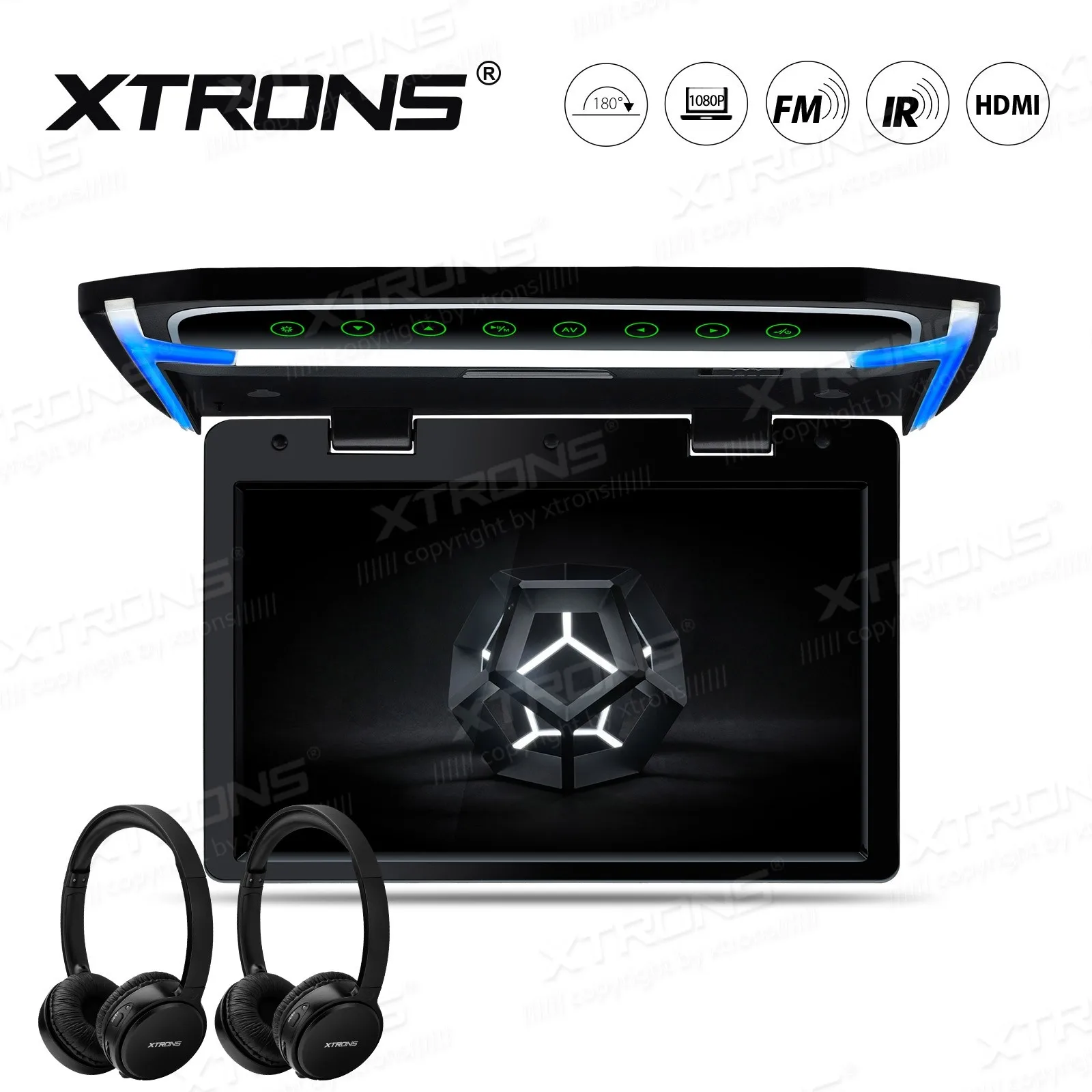 10 2 &quotУльтра тонкая сенсорная кнопка флип вниз автомобильный монитор крыши