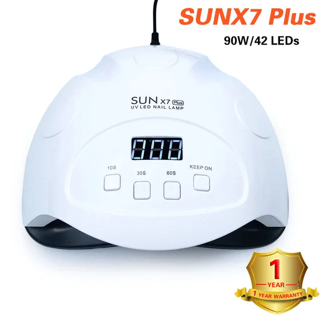 УФ лампа SUNX7 Plus Сушилка для ногтей 90 Вт Светодиодный автоматическая SensingToenail