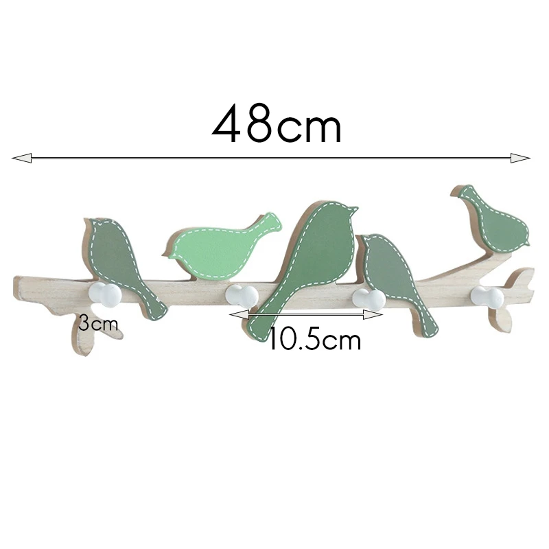 Акция! Комплект из 2 предметов 4 крючки станок и дома декоративные настенные птица