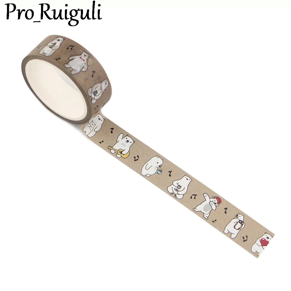 Полар флиса с рисунком из мультфильма Медведь Декоративная лента Бумага для