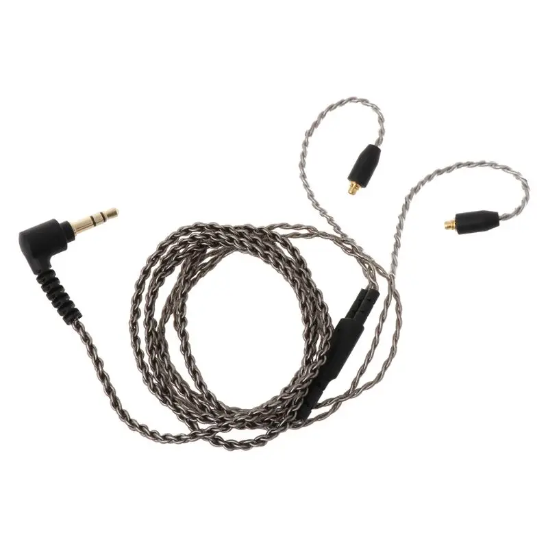Посеребренный кабель MMCX SE535 съемный провод для наушников Shure SE215 SE315 SE846 UE900